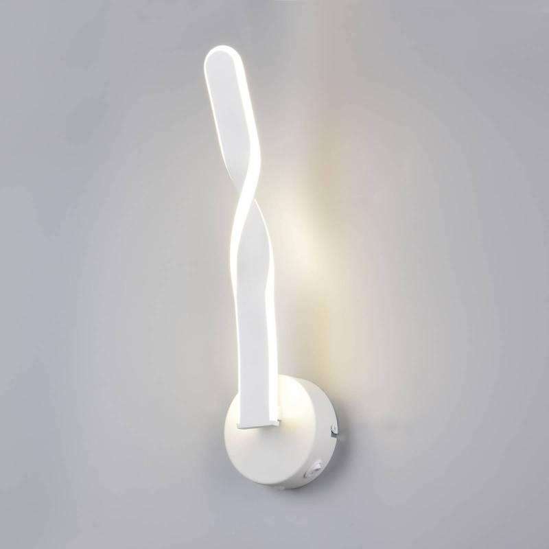 LED-Wandleuchte Ginko, weiß matt, Metall, Höhe 45,5 cm von Reality Leuchten