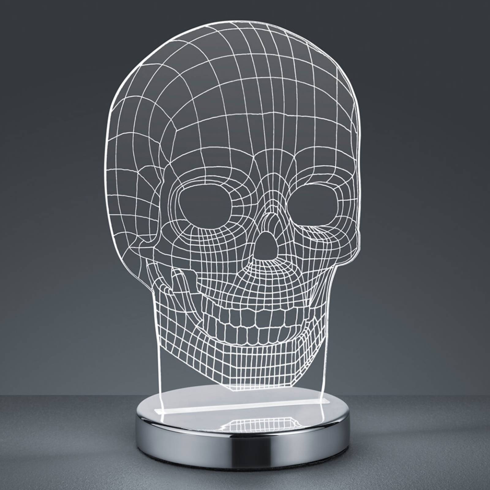 Lichtfarbe umschaltbar - LED-Tischleuchte Skull von Reality Leuchten