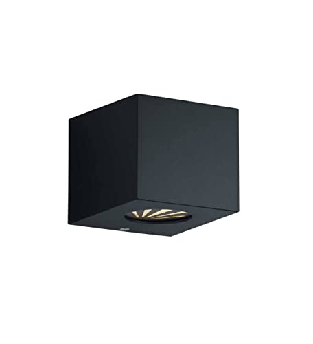 Reality Leuchten Außen Wandleuchte Cordoba R28222632, Kunststoff Schwarz Matt, inkl. 2x 2 Watt LED, Up und Down Beleuchtung mit Schablonen von RL LIVE YOUR LIGHT