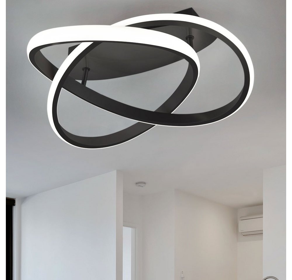 Reality Leuchten LED Deckenleuchte, LED-Leuchtmittel fest verbaut, Warmweiß, LED Decken Leuchte Ess Zimmer Ring Design Strahler Lampe Switch DIMMER von Reality Leuchten