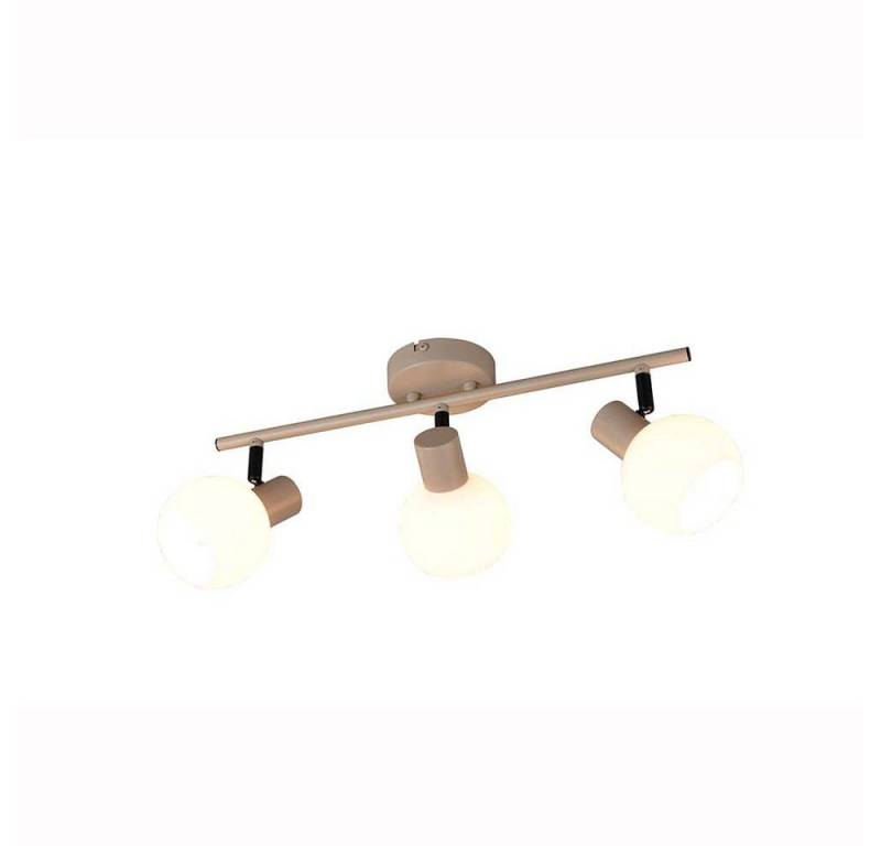 Reality Leuchten Deckenspot, Leuchtmittel nicht inklusive, Deckenleuchte Wandlampe Flurleuchte warm beige Metall E14 3-flammig L von Reality Leuchten