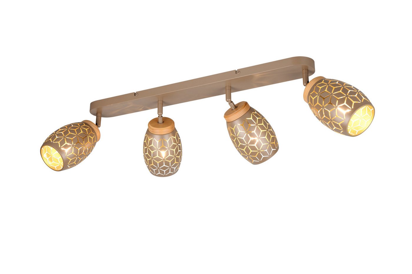 Reality Leuchten Deckenspot Reality Leuchten Deckenspot BIDAR 4-flammig BHT 74x27x12 cm braun von Reality Leuchten