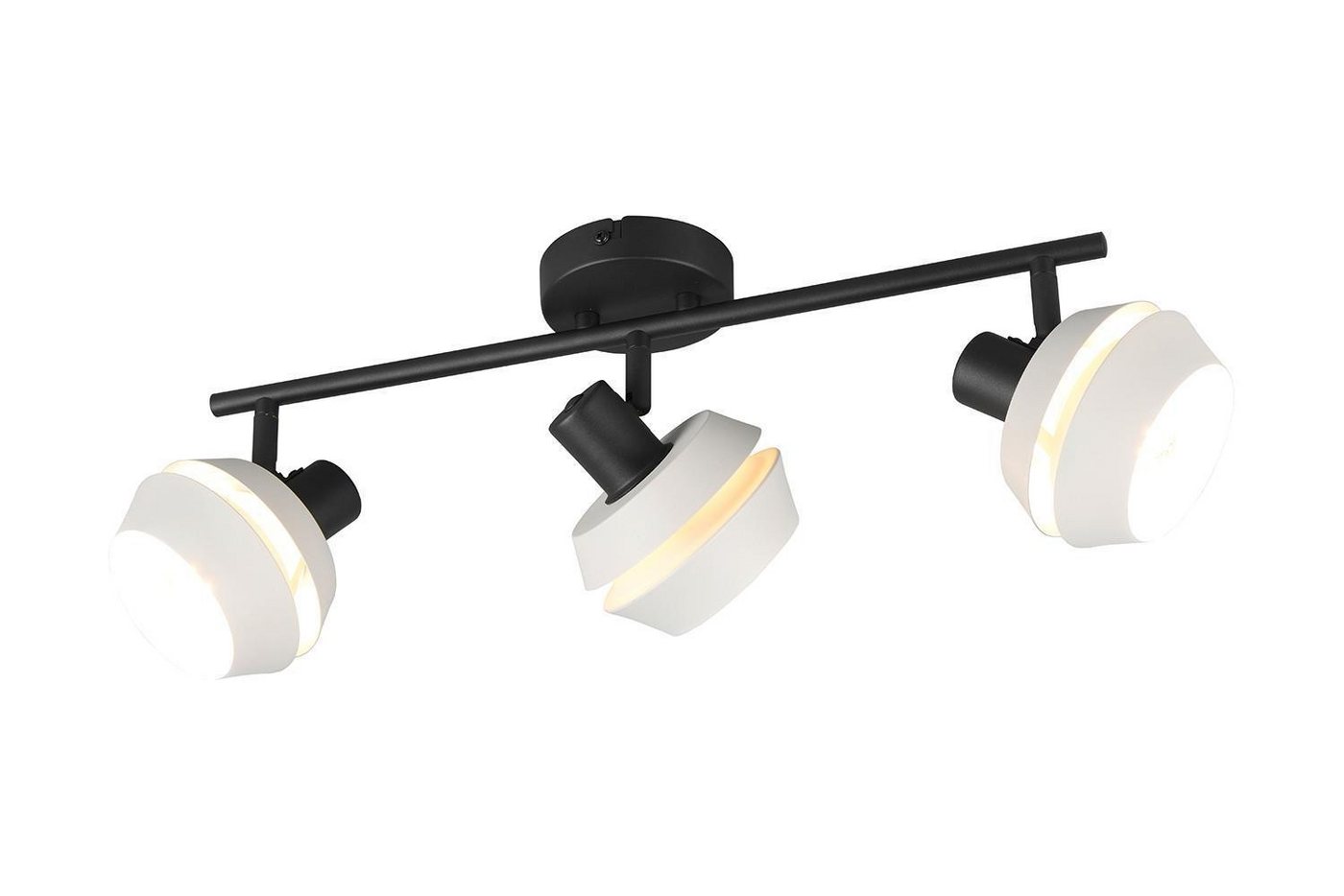 Reality Leuchten Deckenstrahler ISLA, 3-flammig, Grau, Schwarz, Glas, Metall, ohne Leuchtmittel, Verstellbar, B 54 x H 21 x T 21 cm Reality Leuchten Deckenstrahler ISLA, 3-flammig, Grau, Schwarz, Glas, Metall, ohne Leuchtmittel, Verstellbar, B 54 x H 21 x T 21 cm von Reality Leuchten