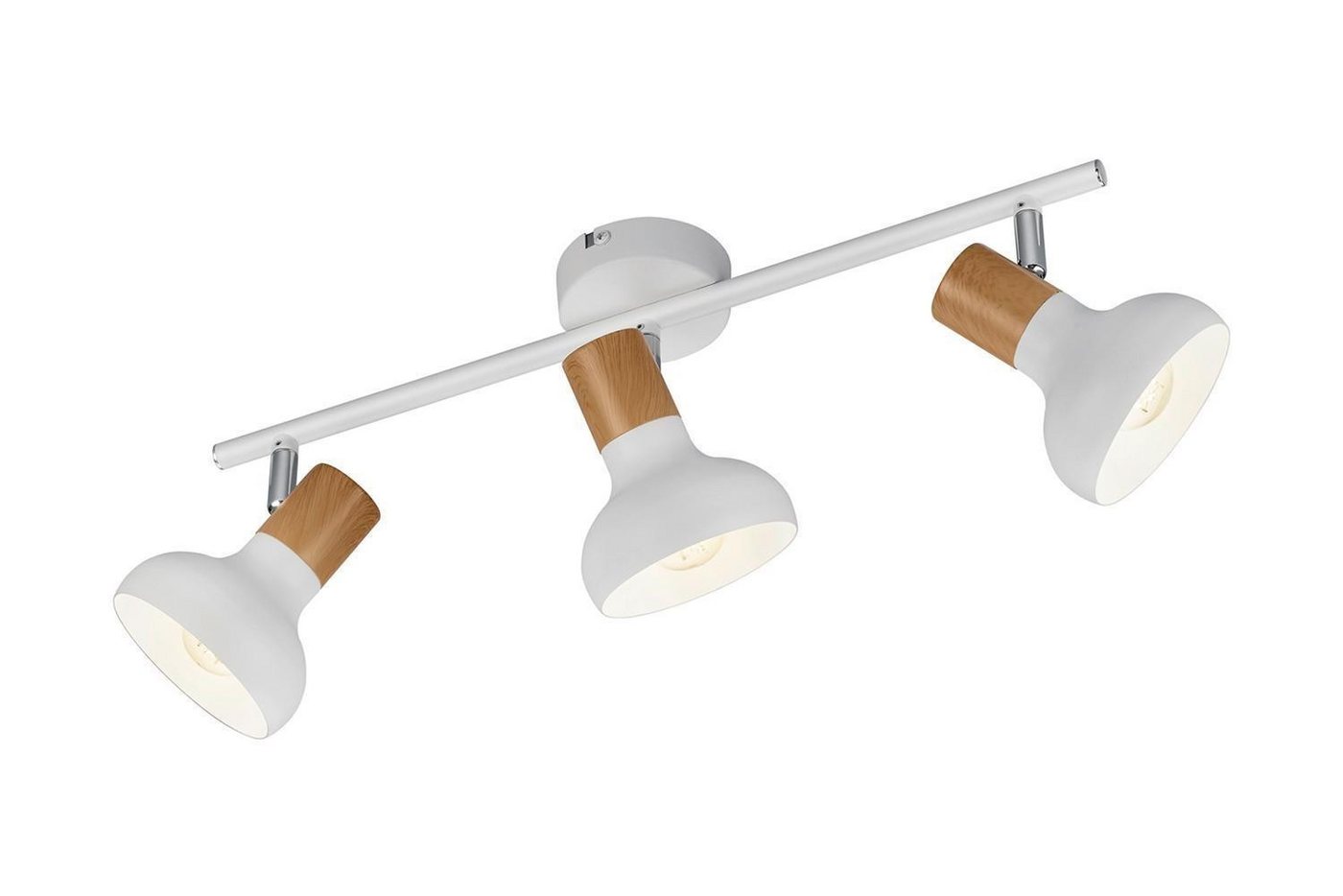 Reality Leuchten Deckenstrahler LATIKA, 3-flammig, Braun, Weiß matt, Metall, ohne Leuchtmittel, Verstellbar, B 47 x H 18 x T 13 cm Reality Leuchten Deckenstrahler LATIKA, 3-flammig, Braun, Weiß matt, Metall, ohne Leuchtmittel, Verstellbar, B 47 x H 18 x T 13 cm von Reality Leuchten