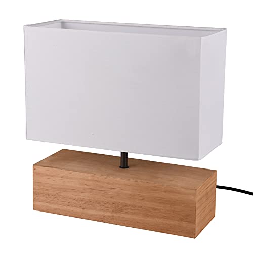 Reality Leuchten Tischleuchte Woody R50181030 exkl. 1x E27 Holzfarbig, 30cm x 12cm von RL LIVE YOUR LIGHT