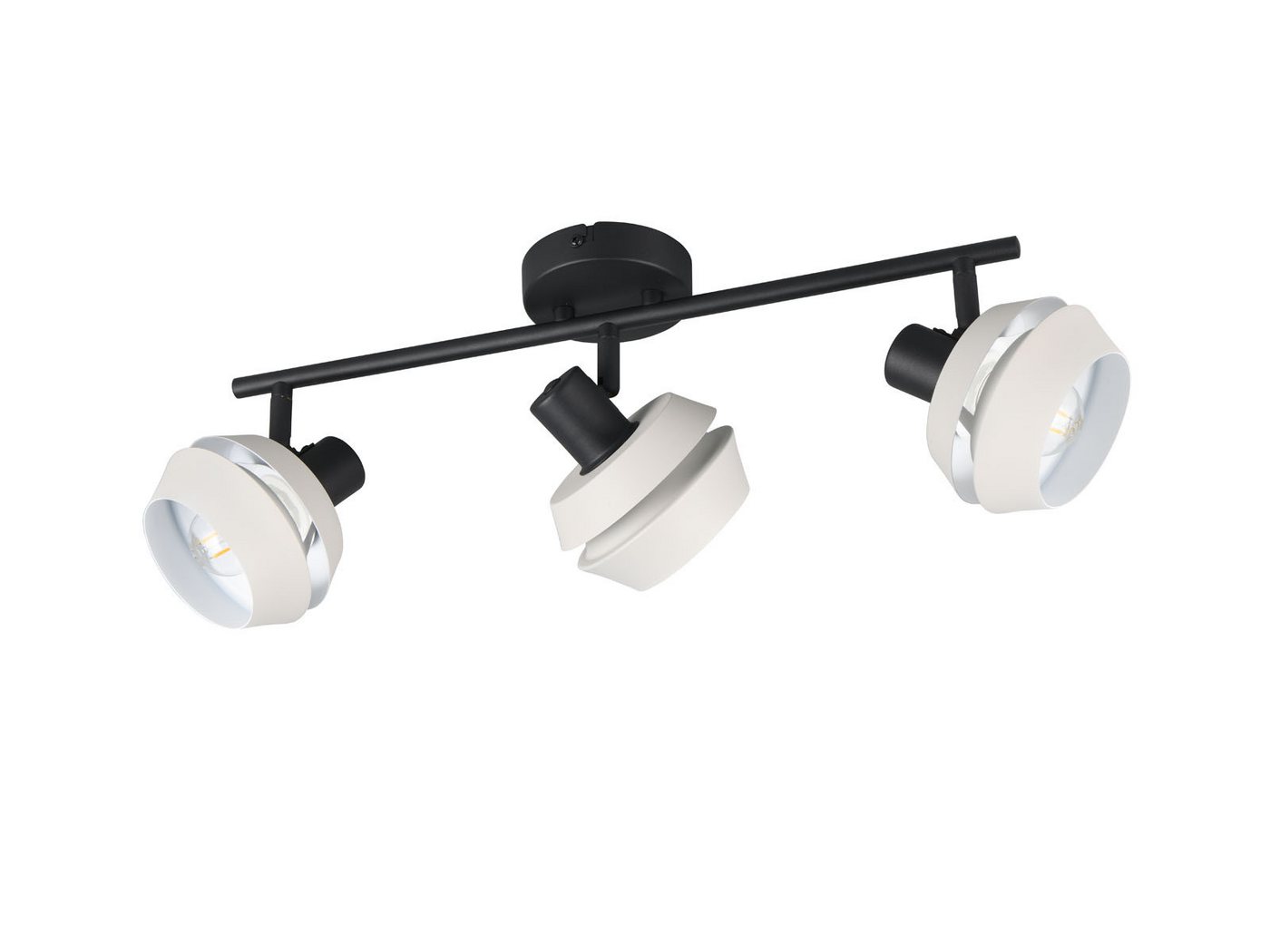 Reality Leuchten LED Aufbaustrahler, LED wechselbar, Warmweiß, Aufputz Deckenstrahler & Wandspot 3flammig Spots schwenkbar, 54cm lang von Reality Leuchten