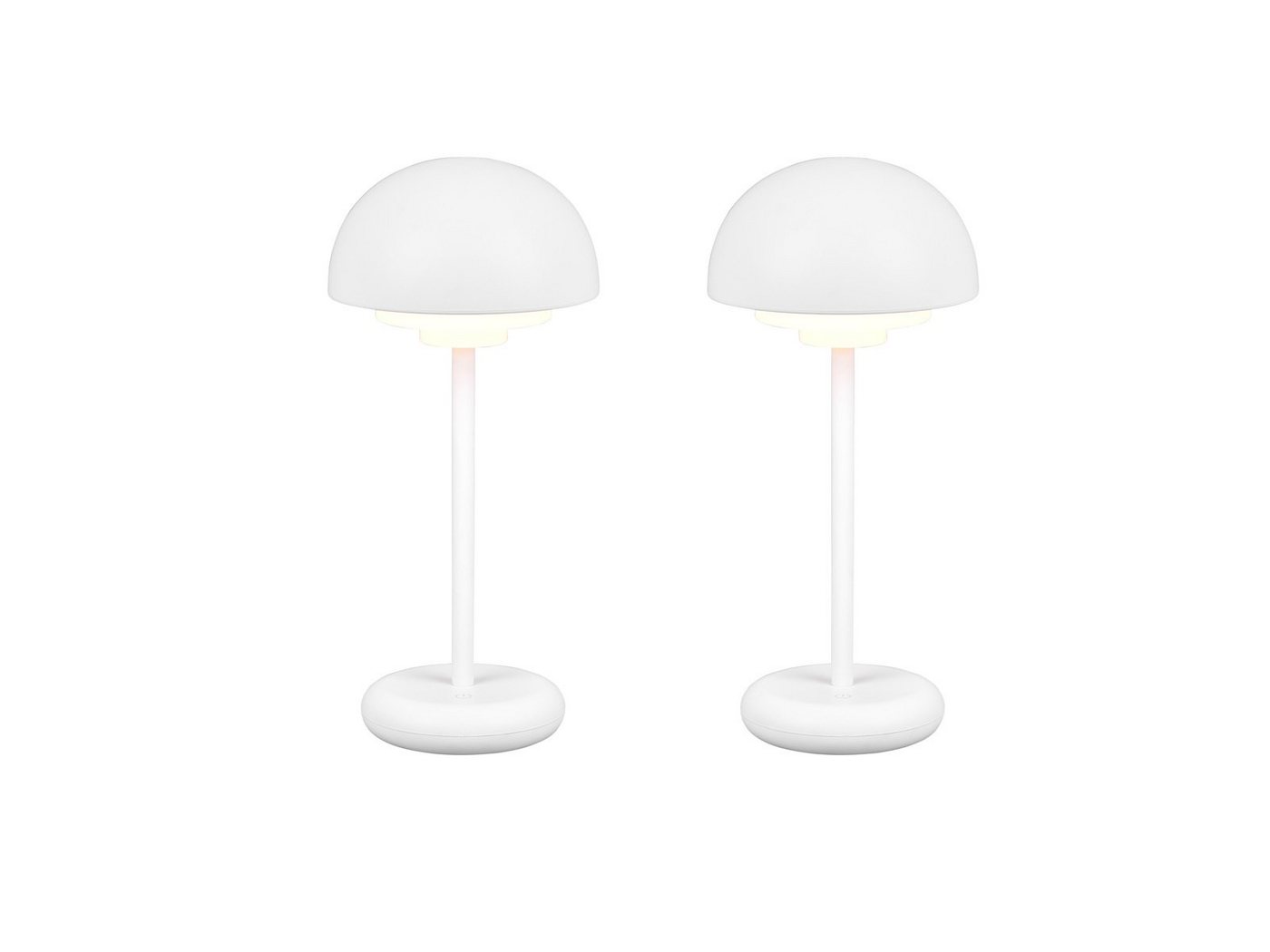 Reality Leuchten LED Außen-Tischleuchte, Dimmfunktion, LED fest integriert, Warmweiß, 2er SET Outdoor ohne Kabel mit batterie-betrieben USB aufladbar H 30cm Reality Leuchten LED Außen-Tischleuchte, Dimmfunktion, LED fest integriert, Warmweiß, 2er SET Outdoor ohne Kabel mit batterie-betrieben USB aufladbar H 30cm von Reality Leuchten