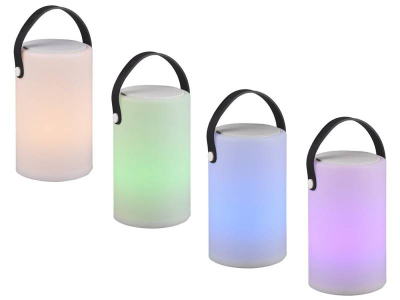 Reality Leuchten LED Außen-Tischleuchte, Farbsteuerung, LED fest integriert, Warmweiß, 2er Set Partybeleuchtung ohne Kabel Außen batteriebetrieben, Höhe 21cm von Reality Leuchten