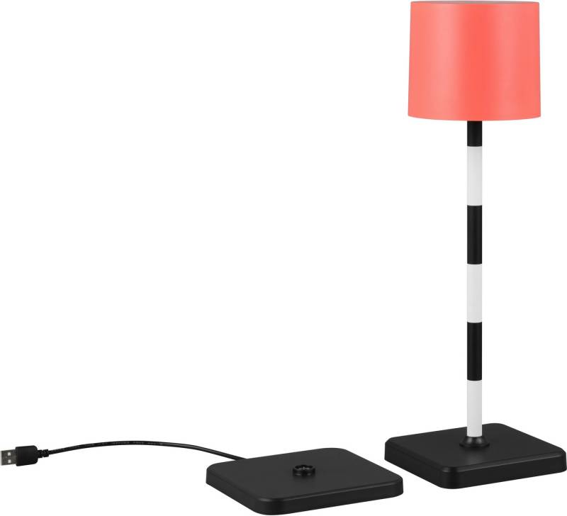 Reality Leuchten LED Außen-Tischleuchte Fernandez, Dimmfunktion, USB-Ladefunktion, LED fest integriert, Farbwechsler, warmweiß - kaltweiß, Garten Akku Tischlampe USB Ladestation dimmbar Lichtfarbe einstellbar von Reality Leuchten