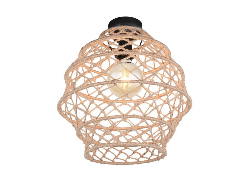 Reality Leuchten LED Deckenleuchte, Dimmfunktion, LED wechselbar, über Lichtschalter in 3 Stufen dimmbar, warmweiß, Gemütliche Makramee Deckenbeleuchtung Lampenschirm geflochten, Ø 38cm Reality Leuchten LED Deckenleuchte, Dimmfunktion, LED wechselbar, über Lichtschalter in 3 Stufen dimmbar, warmweiß, Gemütliche Makramee Deckenbeleuchtung Lampenschirm geflochten, Ø 38cm von Reality Leuchten