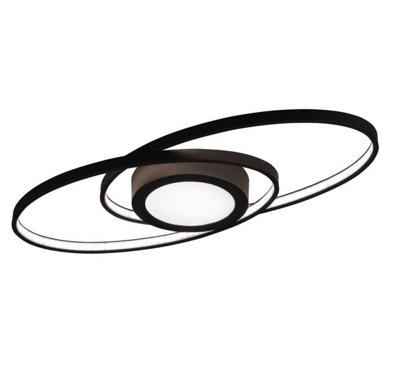 Reality Leuchten LED Deckenleuchte, LED-Leuchtmittel fest verbaut, Warmweiß, LED Design Decken Lampe anthrazit Switch Dimmer Wohn von Reality Leuchten