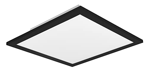 Reality Leuchten LED Deckenleuchte Alpha R62323032, Metall Schwarz matt, inklusiv 13.5 Watt LED, 30x30cm von RL LIVE YOUR LIGHT