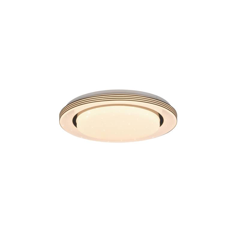Reality Leuchten LED-Deckenleuchte 'Atria' weiß/schwarz Ø 38 x 7,5 cm 2000 lm von Reality Leuchten