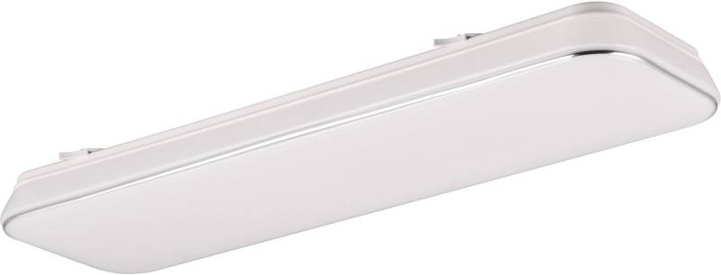 Reality Leuchten LED Deckenleuchte BLANCA, elegant schlichte weiße LED Deckenlampe, 60x17 cm, kaltweiß, Dimmfunktion, LED fest integriert, Kaltweiß, 3-Stufen dimmbar über Wandschalter, Deckenlampe für Büro Flur Treppe von Reality Leuchten