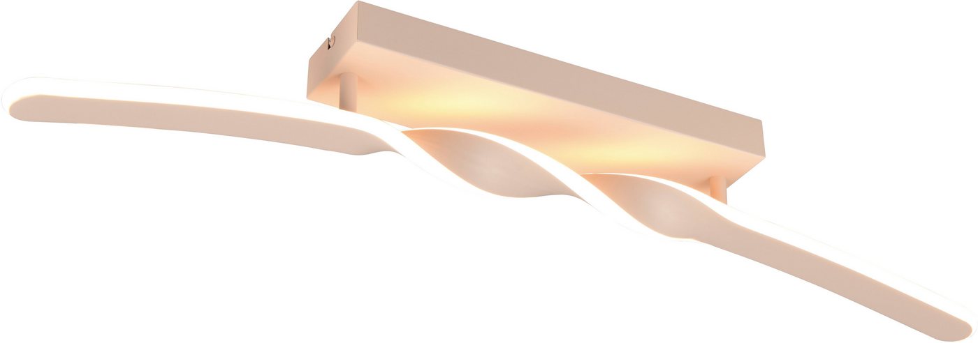 Reality Leuchten LED Deckenleuchte GINKO, LED Deckenlampe 18W 1980 Lumen 3000K warmweiß, Schlafzimmer, LED fest integriert, Warmweiß, als Wandlampe oder Deckenlampe montierbar, Breite 79 cm Höhe 12,5cm von Reality Leuchten