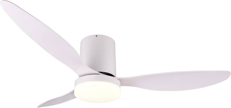 Reality Leuchten LED Deckenleuchte GÖTEBORG mit Ventilator, Deckenventilator mit Licht inkl Fernbedienung, Ventilatorfunktion, LED fest integriert, warmweiß - kaltweiß, 6 Geschwindigkeiten Timer Vor- & Rücklauf LED dimmbar CCT Nachtlicht von Reality Leuchten