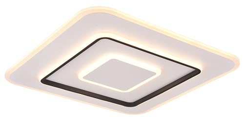 Reality Leuchten LED Deckenleuchte Jora R64293931, Metall Weiß matt, Kunststoff, inkl. 55 Watt LED, Fernbedienung von Reality Leuchten