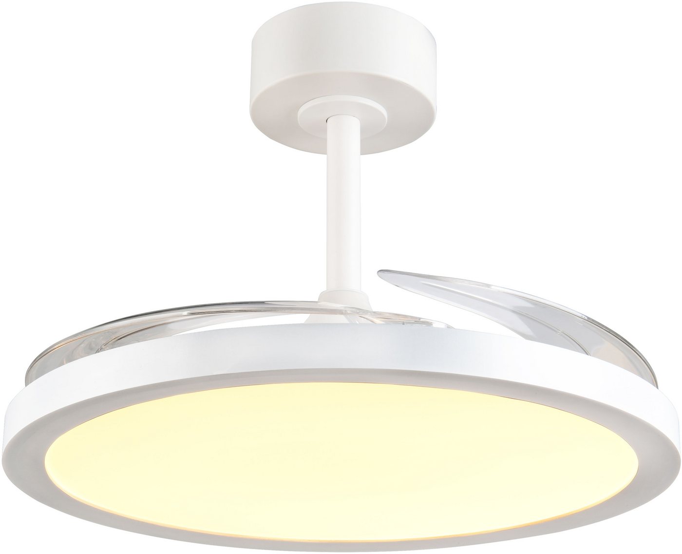 Reality Leuchten LED Deckenleuchte KASFJORD mit Ventilator, Deckenventilator mit Licht inklFernbedienung, Ventilatorfunktion, LED fest integriert, warmweiß - kaltweiß, 6 Geschwindigkeiten Timer Vor- & Rücklauf LED dimmbar CCT Nachtlicht Reality Leuchten LED Deckenleuchte KASFJORD mit Ventilator, Deckenventilator mit Licht inklFernbedienung, Ventilatorfunktion, LED fest integriert, warmweiß - kaltweiß, 6 Geschwindigkeiten Timer Vor- & Rücklauf LED dimmbar CCT Nachtlicht von Reality Leuchten
