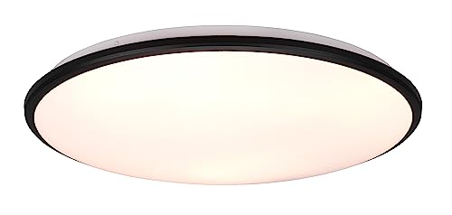 Reality Leuchten LED Deckenleuchte Limbus R67021932, Kunststoff Schwarz matt, inkl. 34 Watt LED, Switch Dimmer von RL LIVE YOUR LIGHT