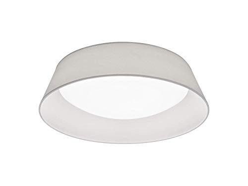 Reality Leuchten LED Deckenleuchte Ponts R62871801, Acryl weiß, Stoffschirm weiß, inkl. 18 Watt LED von Reality Leuchten