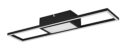 Reality Leuchten LED Deckenleuchte Rigido R67172132, Metall Schwarz matt, inkl. 22 Watt LED, Fernbedienung, Dimmer, Farbwechsel von RL LIVE YOUR LIGHT