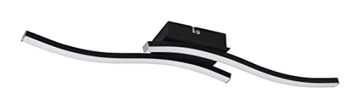 Reality Leuchten LED Deckenleuchte Route R62472432, Metall Schwarz matt, Kunststoff weiß, inkl. 2x 5 Watt LED von RL LIVE YOUR LIGHT