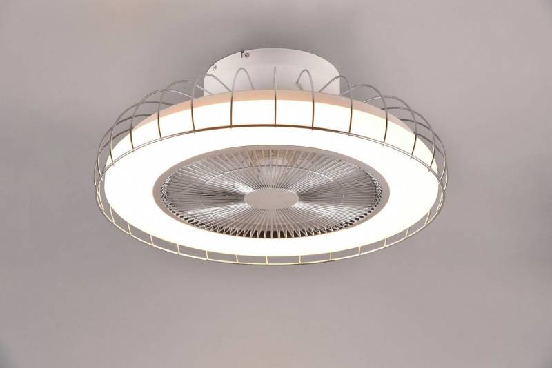 Reality Leuchten LED Deckenleuchte Sandfjord Deckenventilator, CCT - über Fernbedienung, Dimmfunktion, Leuchtdauer einstellbar, Memoryfunktion, Nachtlichtfunktion, Smart Home, Timerfunktion, Ventilatorfunktion, mehrere Helligkeitsstufen, LED fest integriert, warmweiß - kaltweiß, Deckenlampe, Ventilator 3 Stufen,WiZ Smart Home,Lichtfarbe einstellbar von Reality Leuchten