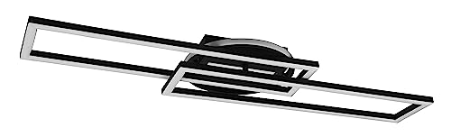 Reality Leuchten LED Deckenleuchte Twister R67183132, Metall Schwarz matt, inkl. 30 Watt LED, Fernbedienung, Dimmer, Farbwechsel von RL LIVE YOUR LIGHT