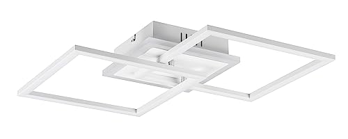Reality Leuchten LED Deckenleuchte Venida R62793431, Metall Weiß matt, inkl. 25 Watt LED, Switch Dimmer von RL LIVE YOUR LIGHT