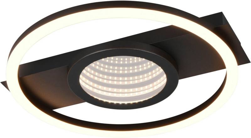 Reality Leuchten LED Deckenleuchte WHEELER, LED Deckenlampe 16W 2000 Lumen 3000K warmweißes Licht, LED fest integriert, Warmweiß, Lichteffekte mit Spiegelfolie, 35 x 33 cm, Wand- oder Deckenleuchte von Reality Leuchten