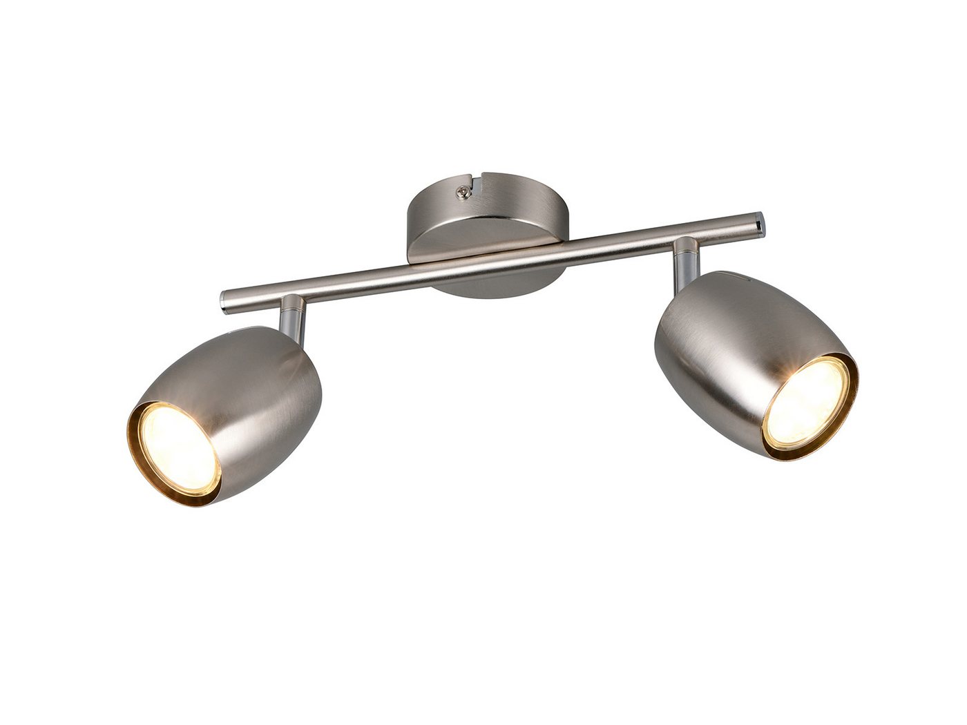 Reality Leuchten LED Deckenstrahler, Dimmfunktion, LED wechselbar, Warmweiß, Innen Strahler mit 2 schwenkbaren Spots für die Decke, Breite 27,5cm von Reality Leuchten