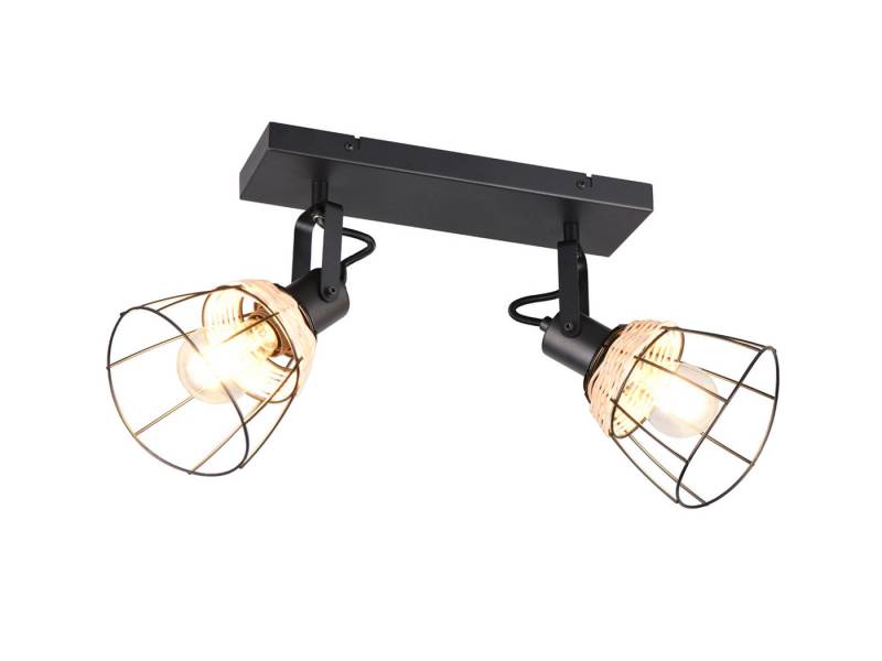 Reality Leuchten LED Deckenstrahler, Dimmfunktion, LED wechselbar, über Lichtschalter in 3 Stufen dimmbar, warmweiß, Decken-lampe Industrial Strahler Decke Spot innen Treppenhaus, B: 36cm von Reality Leuchten