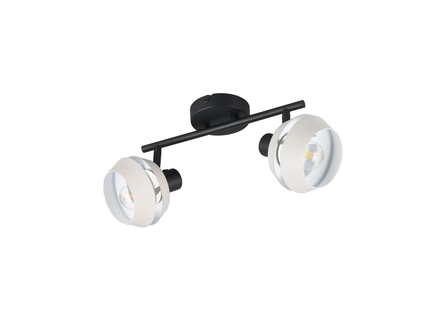 Reality Leuchten LED Deckenstrahler, LED wechselbar, Warmweiß, 2-flammig Spots schwenkbar, Spotleiste & Wandstrahler innen 37cm kurz von Reality Leuchten