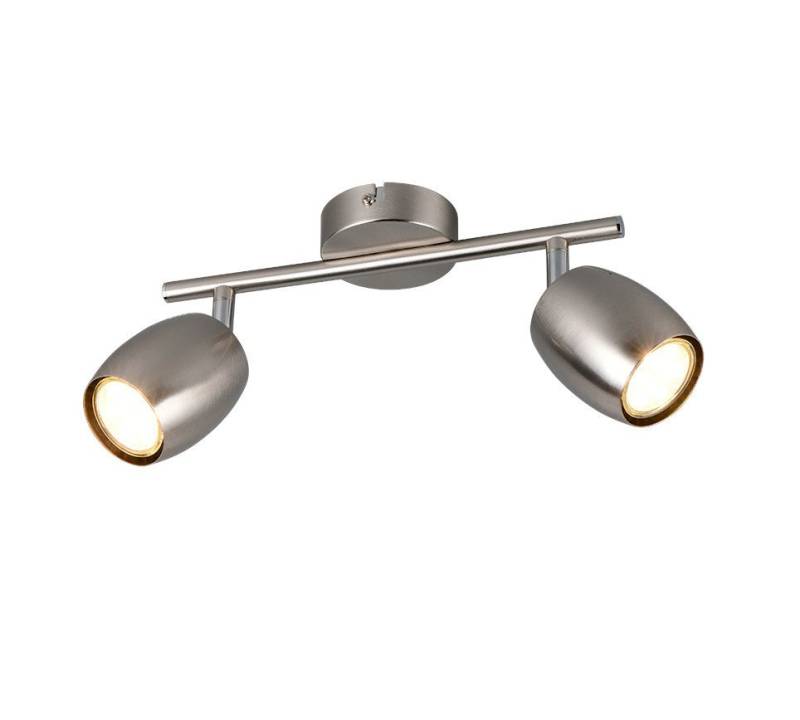 Reality Leuchten LED Deckenstrahler Reality Deckenstrahler 2er Spot Nancy GU10 nickel, Ohne Leuchtmittel, Nicht dimmbar nicht Smart Home-fähig ohne Bewegungsmelder von Reality Leuchten