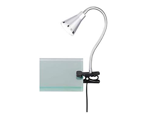 Reality Leuchten LED Klemmleuchte Arras R22711187, inkl. 5 Watt LED, Schirm Kunststoff titanfarbig von RL LIVE YOUR LIGHT