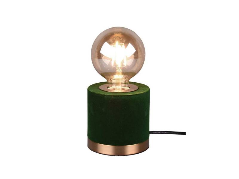 Reality Leuchten LED Nachttischlampe, LED wechselbar, Warmweiß, klein-e Vintage Retro ohne Lampenschirm Grün, Höhe 11cm von Reality Leuchten