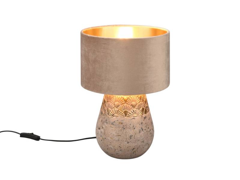 Reality Leuchten LED Nachttischlampe, LED wechselbar, warmweiß, ausgefallen-e Design-er Fensterlampe für Fensterbank Gold, Höhe 38cm von Reality Leuchten