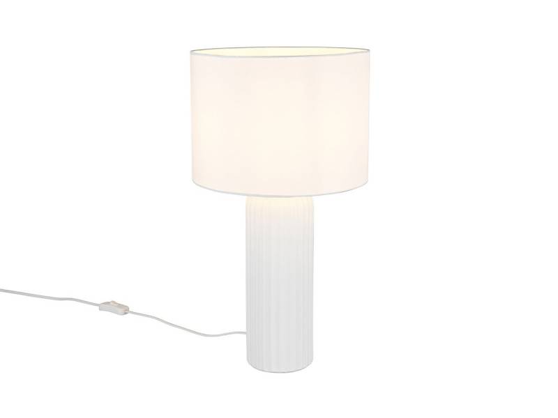 Reality Leuchten LED Nachttischlampe mit Keramikfuß & Stoffschirm, Höhe 51cm, Dimmfunktion, LED wechselbar, Warmweiß, große Designklassiker Tischlampe inkl. dimmbarem Leuchtmittel Reality Leuchten LED Nachttischlampe mit Keramikfuß & Stoffschirm, Höhe 51cm, Dimmfunktion, LED wechselbar, Warmweiß, große Designklassiker Tischlampe inkl. dimmbarem Leuchtmittel von Reality Leuchten