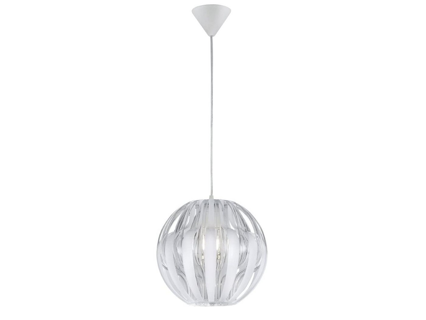 Reality Leuchten LED Pendelleuchte, Dimmfunktion, LED wechselbar, Warmweiß, klein-e Designer-lampen Lichtdesign hängend über-n Esstisch Weiß Ø30cm von Reality Leuchten