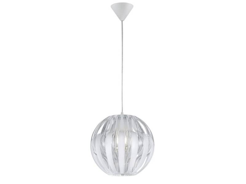Reality Leuchten LED Pendelleuchte, Dimmfunktion, LED wechselbar, Warmweiß, klein-e Designer-lampen Lichtdesign hängend über-n Esstisch Weiß Ø30cm von Reality Leuchten