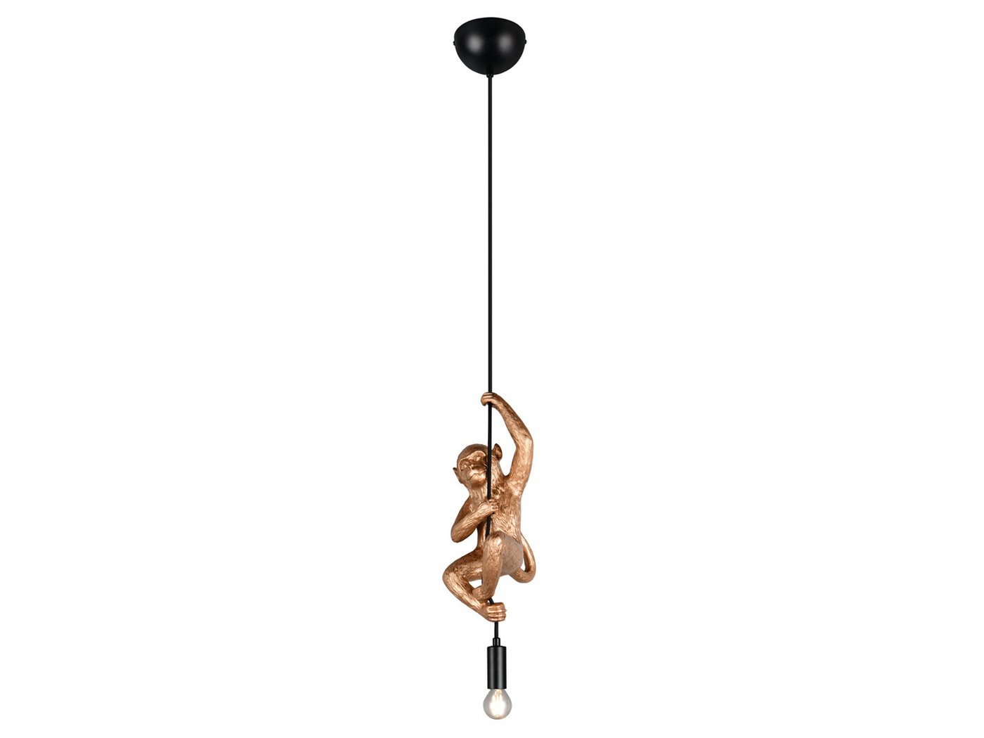 Reality Leuchten LED Pendelleuchte, Dimmfunktion, LED wechselbar, warmweiß, ausgefallene für Esstisch klein-e Affenlampe hängend, Breite 14,5cm von Reality Leuchten
