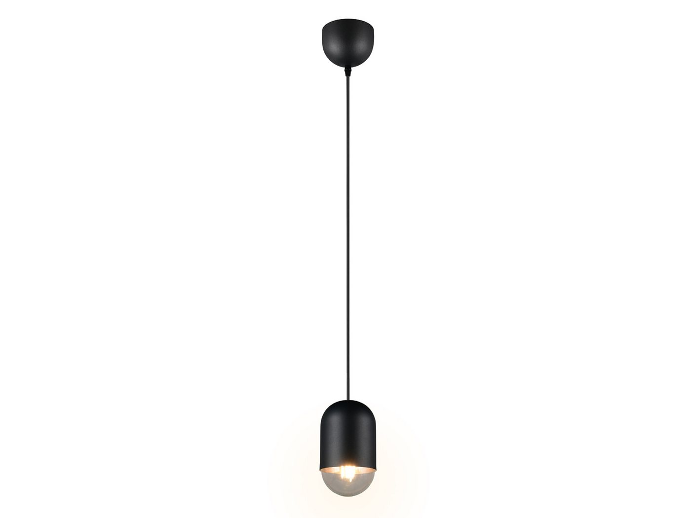 Reality Leuchten LED Pendelleuchte, Dimmfunktion, LED wechselbar, warmweiß, minimalistisch klein-e einflammig hängend neben Bett & Esstisch Ø 10cm von Reality Leuchten