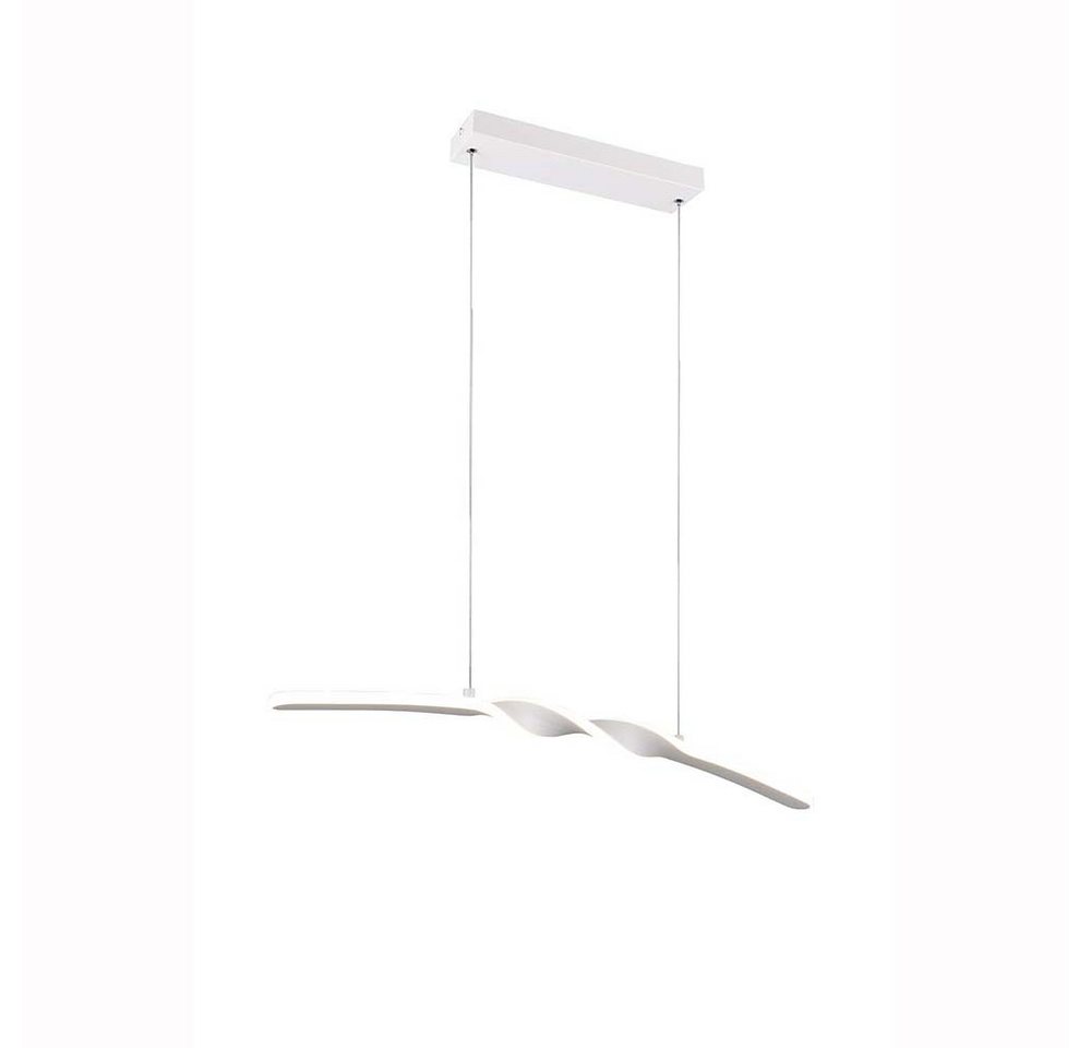 Reality Leuchten LED Pendelleuchte, LED-Leuchtmittel fest verbaut, Neutralweiß, Hängeleuchte LED Wohnzimmer Deckenlampe Metall weiß matt von Reality Leuchten