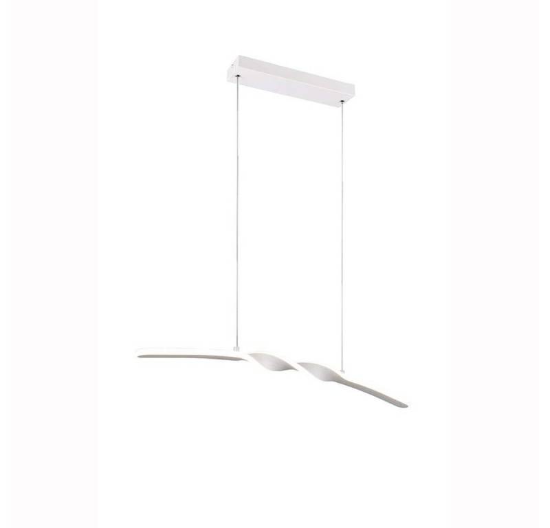 Reality Leuchten LED Pendelleuchte, LED-Leuchtmittel fest verbaut, Neutralweiß, Hängeleuchte LED Wohnzimmer Deckenlampe Metall weiß matt von Reality Leuchten