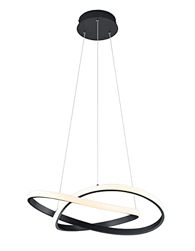 Reality Leuchten LED Pendelleuchte Course R32051132, Metall Schwarz matt, inkl. 27 Watt LED, Switch Dimmer von RL LIVE YOUR LIGHT