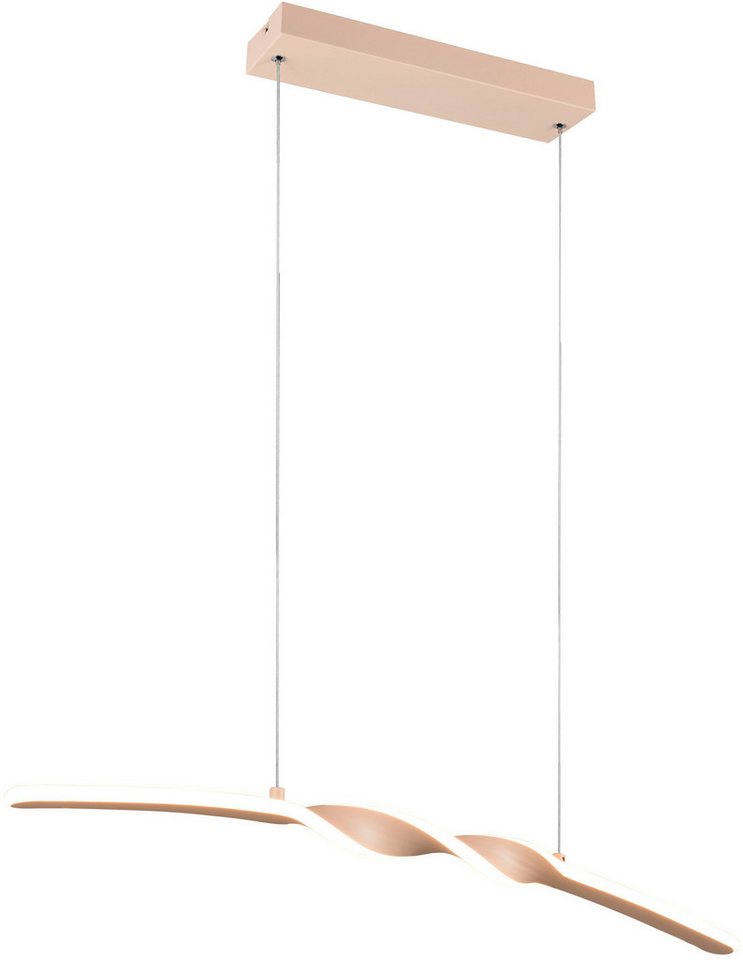 Reality Leuchten LED Pendelleuchte GINKO, Hängeleuchte LED 18W 1980 Lumen 3000K warmweiß, LED fest integriert, Warmweiß, Hängelampe Esszimmer, höhenverstellbar bis max 150cm, Breite 79 cm von Reality Leuchten