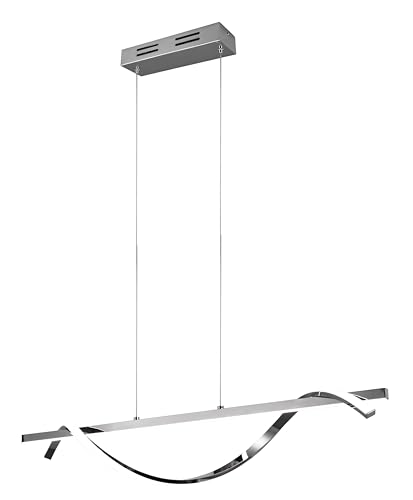 Reality Leuchten LED Pendelleuchte Isabel R32201106, Metall Chrom, inkl. 26 Watt LED, Switch Dimmer von RL LIVE YOUR LIGHT