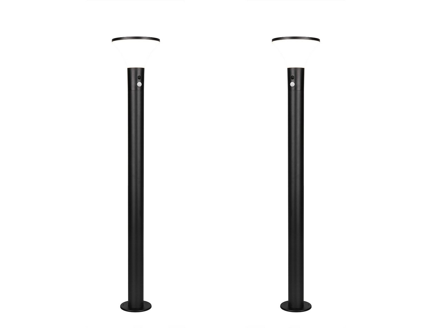 Reality Leuchten LED Pollerleuchte, Bewegungsmelder, LED fest integriert, Neutralweiß, 2er SET Hybrid Außen Wegbeleuchtung mit Strom und Solar, Höhe 100cm Reality Leuchten LED Pollerleuchte, Bewegungsmelder, LED fest integriert, Neutralweiß, 2er SET Hybrid Außen Wegbeleuchtung mit Strom und Solar, Höhe 100cm von Reality Leuchten
