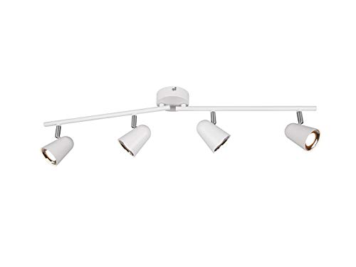 Reality Leuchten LED Spotbalken Toulouse R82124131, Kunststoff weiß matt, inkl. 4x 3.5 Watt LED von RL LIVE YOUR LIGHT