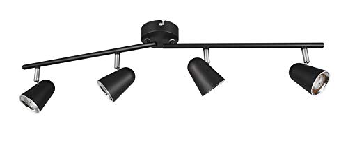 Reality Leuchten LED Spotbalken Toulouse R82124132, Kunststoff schwarz matt, inkl. 4x 3.5 Watt LED von RL LIVE YOUR LIGHT